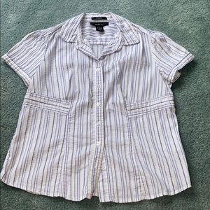 Lavender striped button down